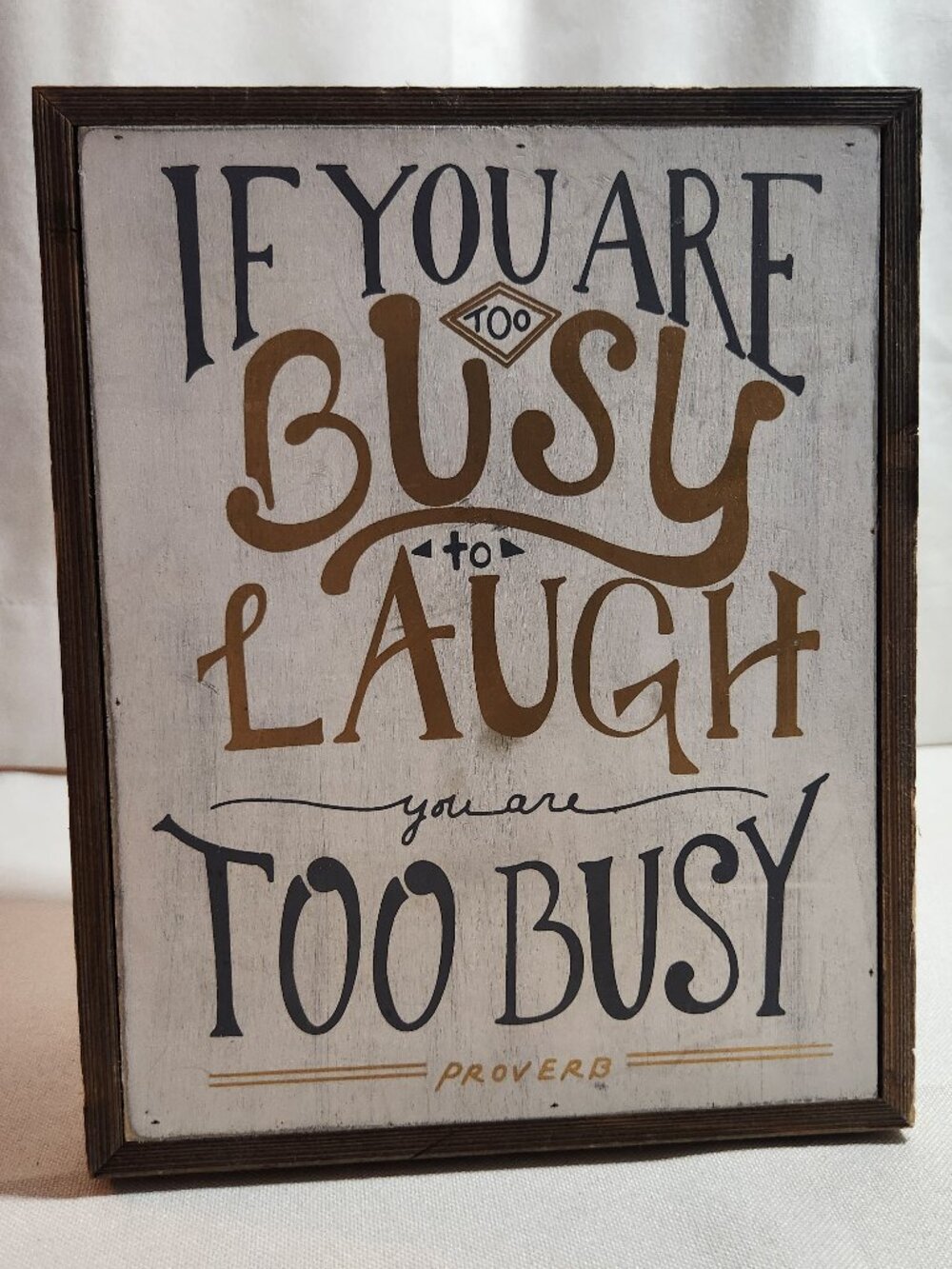 Decorative, Rustic, Farmhouse, Wooden Framed Inspirational Proverb Sign